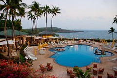 A pool with a view at Four Seasons Lanai at Manele Bay