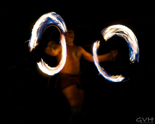 Fire Knife Dancer at Hilton Waikoloa Luau