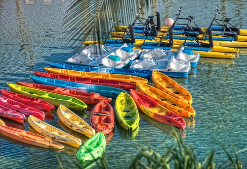 Lagoon water toys at Hilton Waikoloa Village