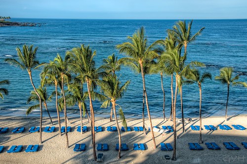 Beach cabanas at Mauna Lani