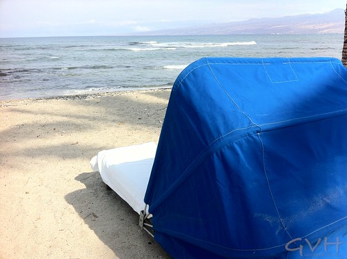 Beach cabana at Mauna Lani