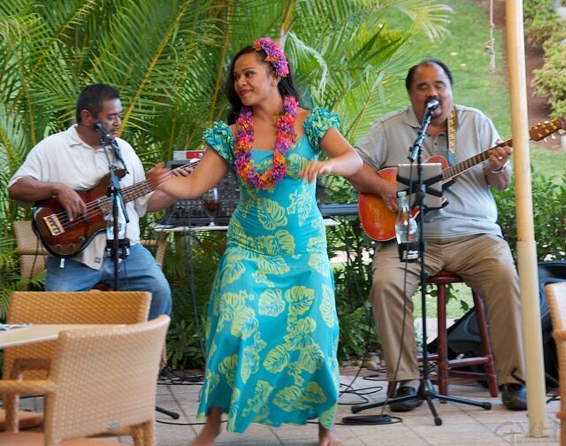 Hawaiian female hula dancer