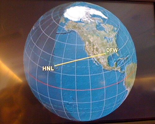 flight map to Hawaii