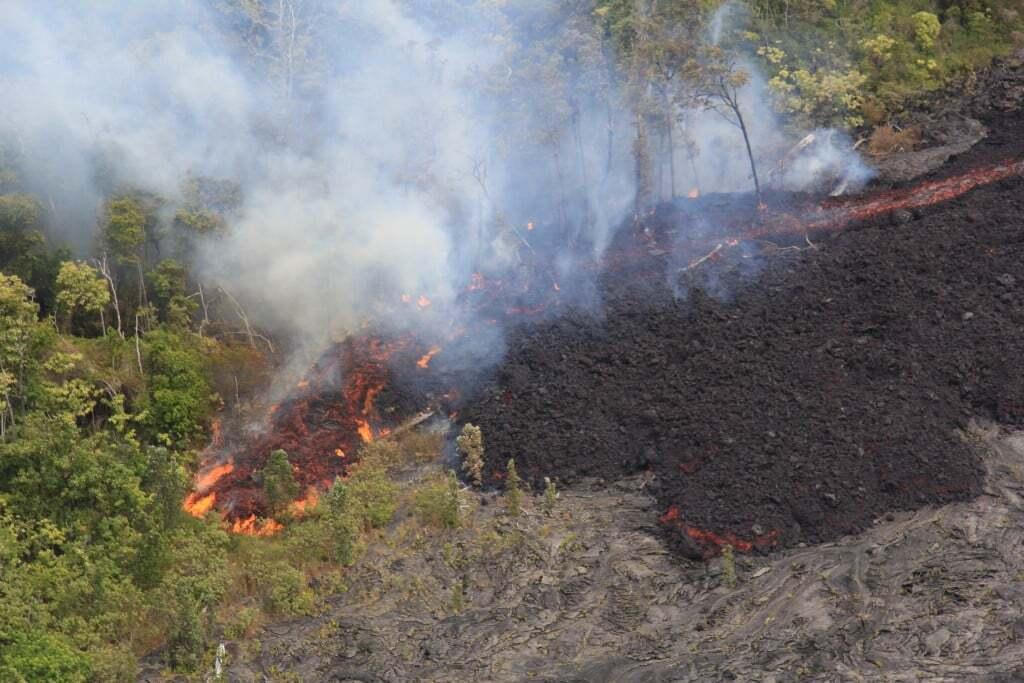 USGS photo of lava flow taken on June 28, 2016