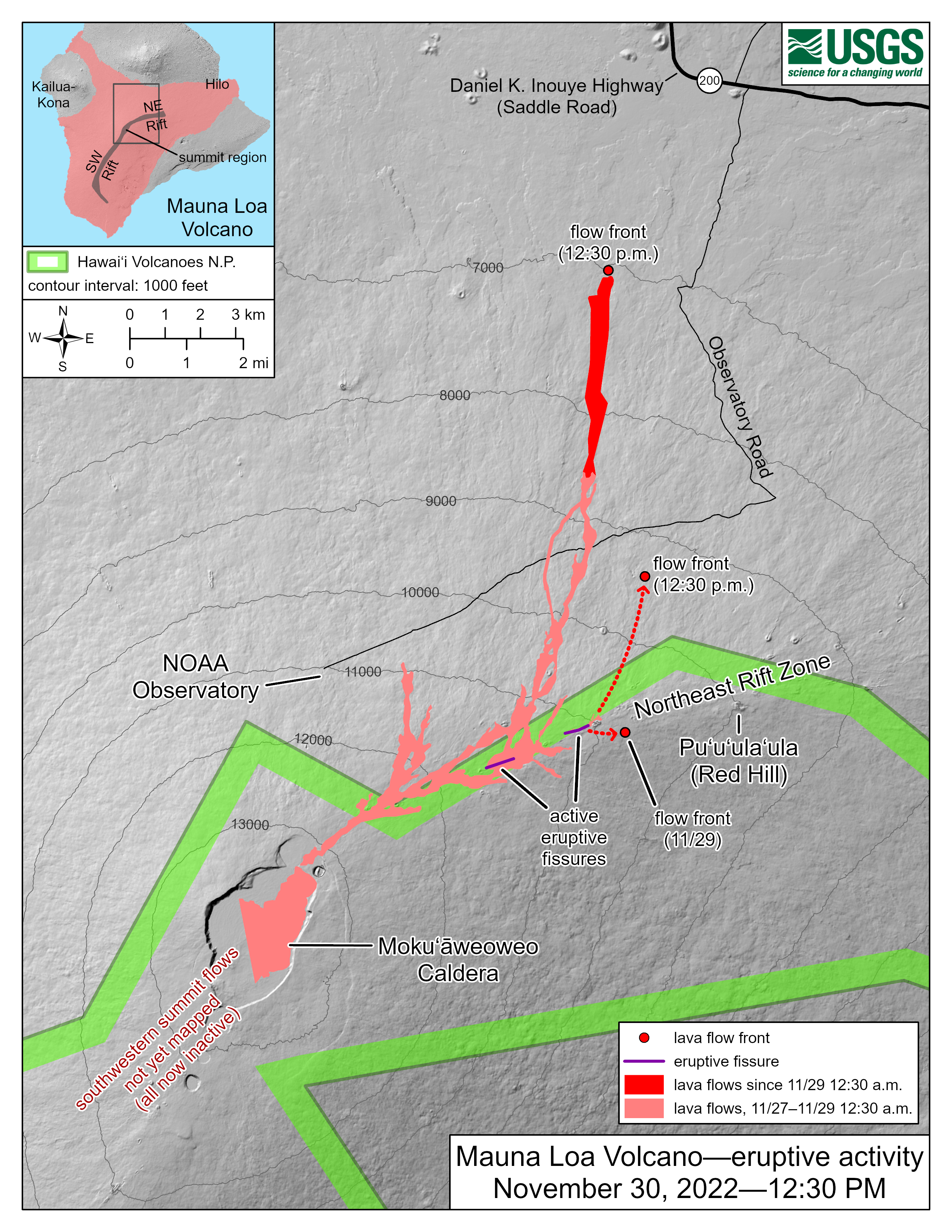 Color map of eruption