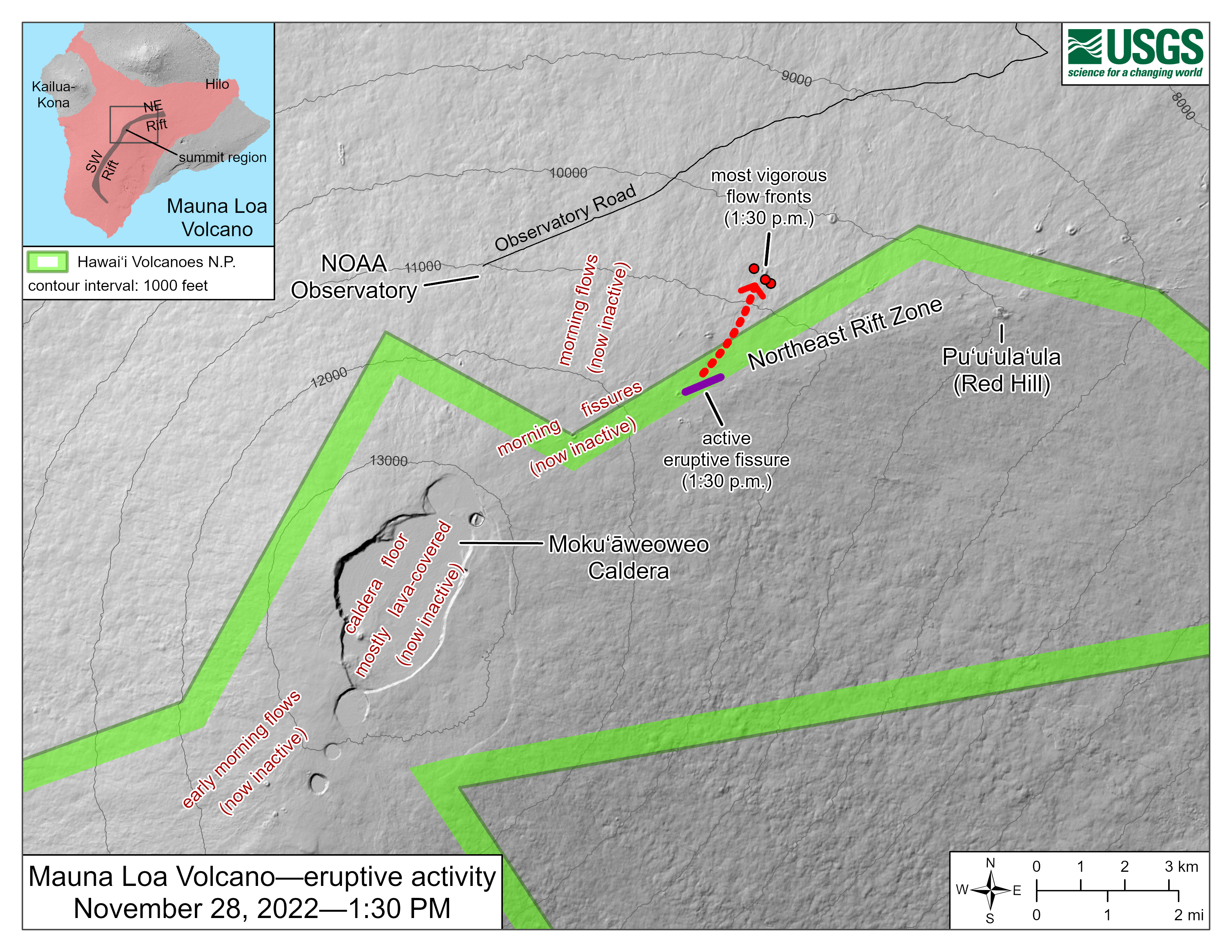 Color map of eruption